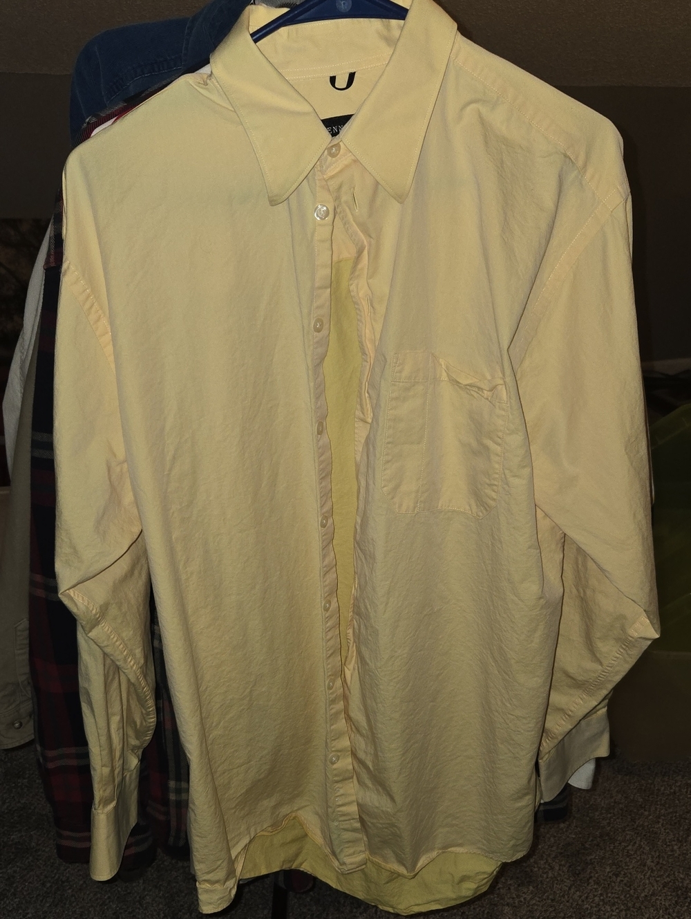 Nwot Kenneth Cole New York Pale Yellow Dress Shirt 15 1/2 34-35